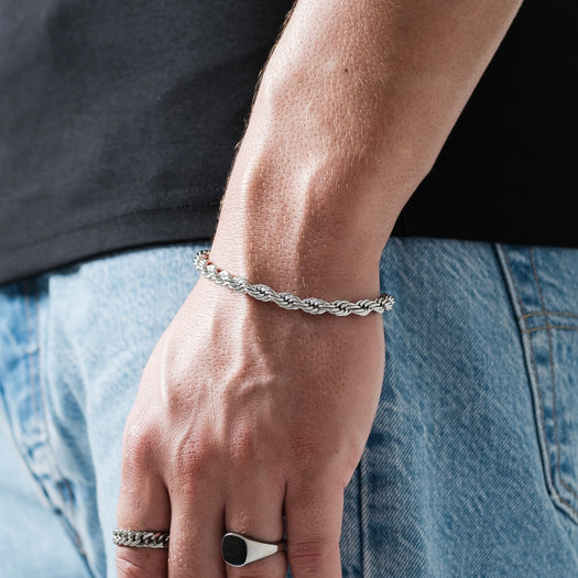 Rope Bracelet 6mm (Silver) – CARDER AMSTERDAM